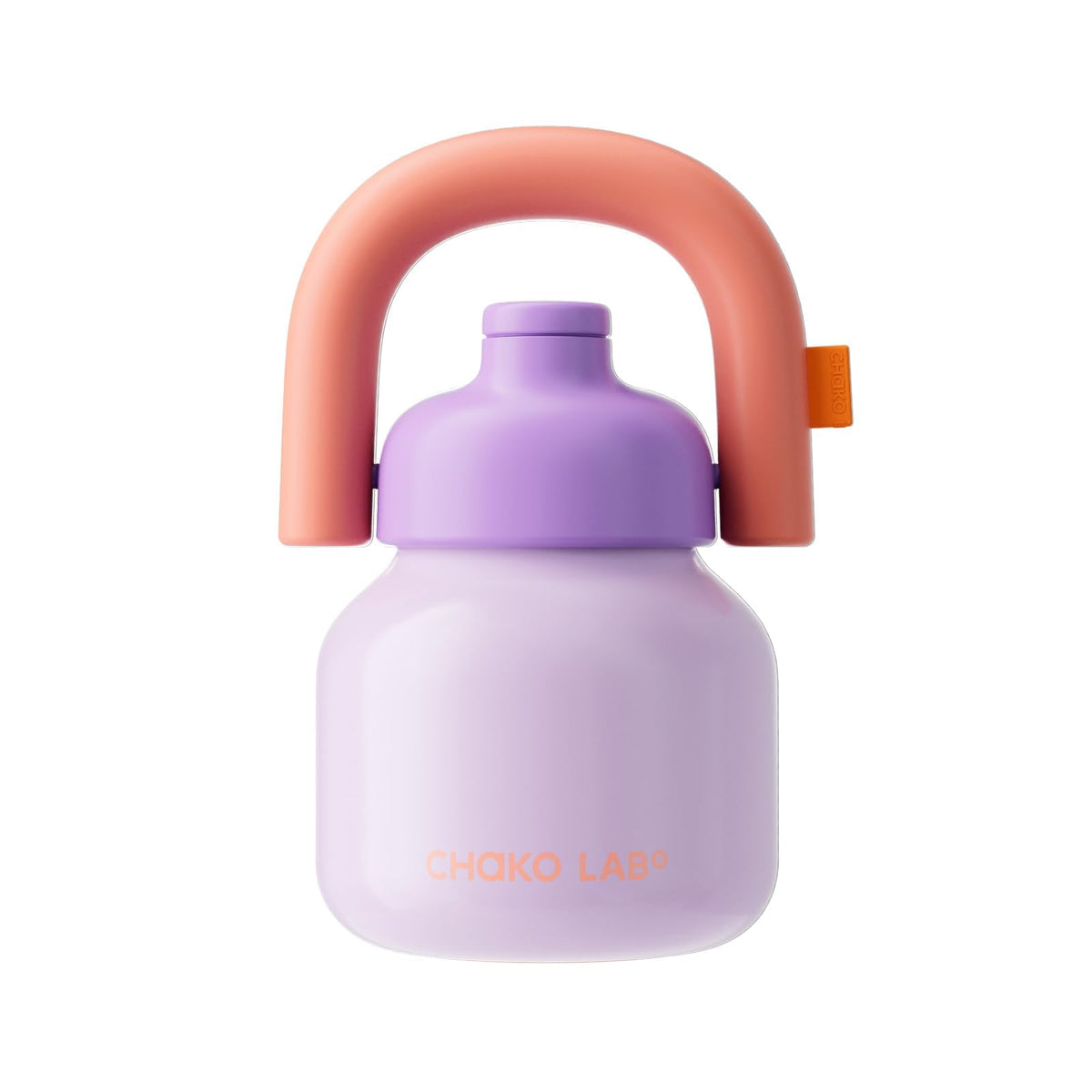 CHAKO LAB Water Bottle with Straw and Carry Handle | Wide Mouth vacuum insulated stainless steel Bottles | Reusable, leak-proof and BPA-free | 33oz(Green&Orange)