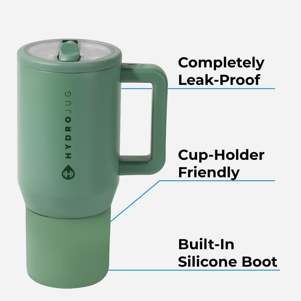 HydroJug Kids - 20 oz Insulated Kids Water Bottle with Flip Straw & Handle | Leak-Proof & Durable | Perfect for School, Sports, Lunch, Travel & Camp, Light Blue