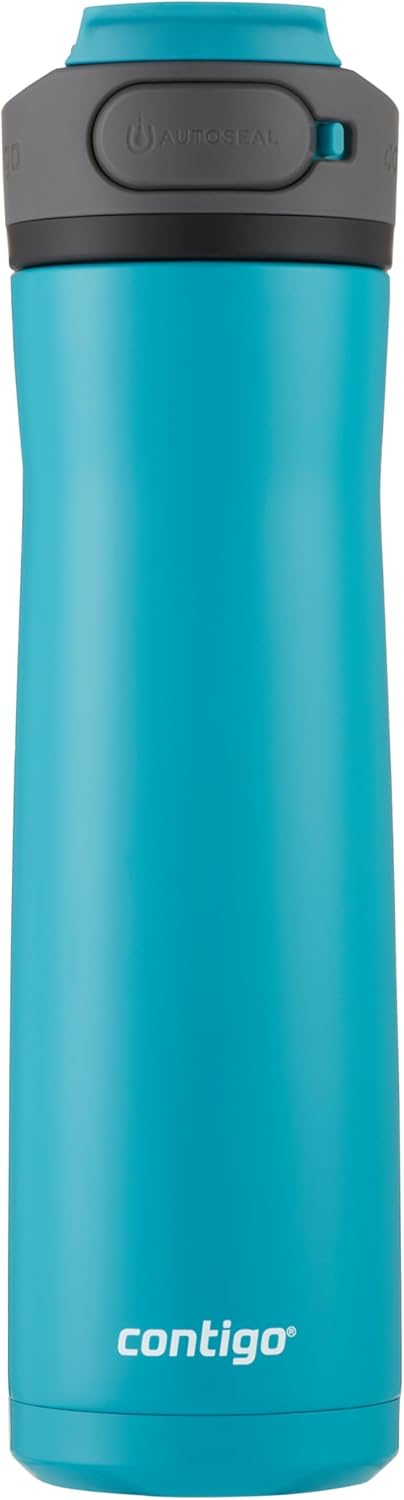 Contigo Cortland Chill 2.0 Stainless Steel Water Bottle with AUTOSEAL Lid 24 oz Juniper and Azalea 2-Pack