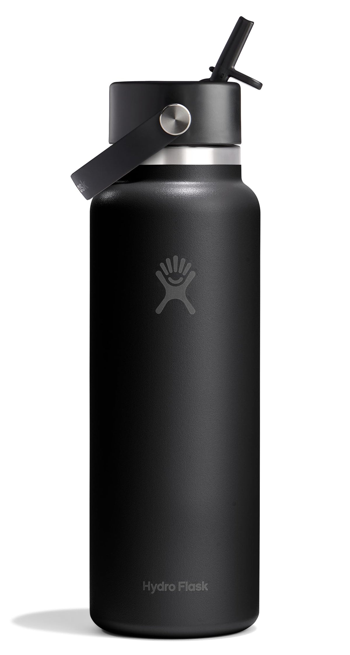Hydro Flask Water Bottle - Insulated Stainless Steel - Wide Mouth Flex Straw Lid, Non Spill, Leakproof and Refillable in 64 Oz Tonal Agave