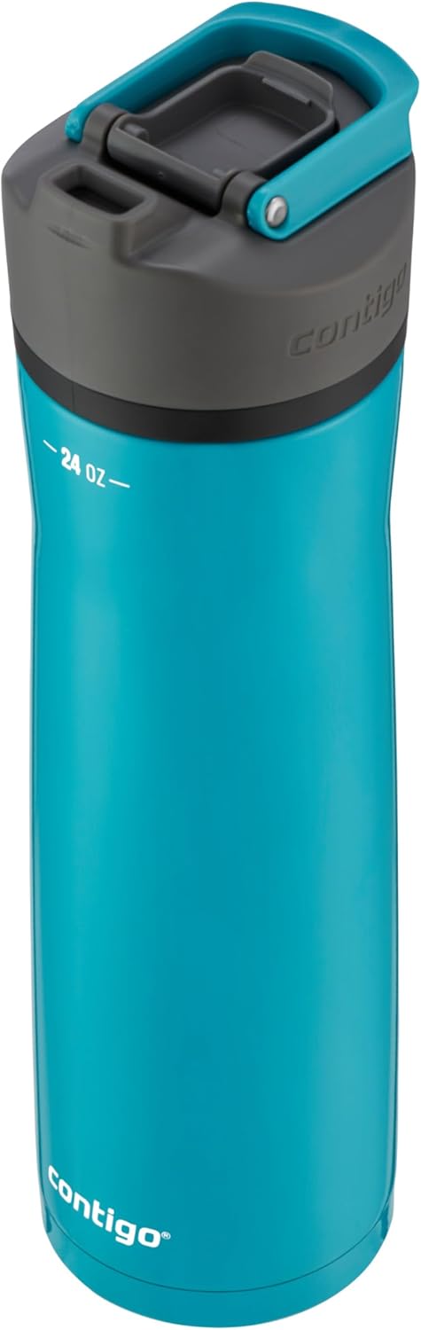 Contigo Cortland Chill 2.0 Stainless Steel Water Bottle with AUTOSEAL Lid 24 oz Juniper and Azalea 2-Pack