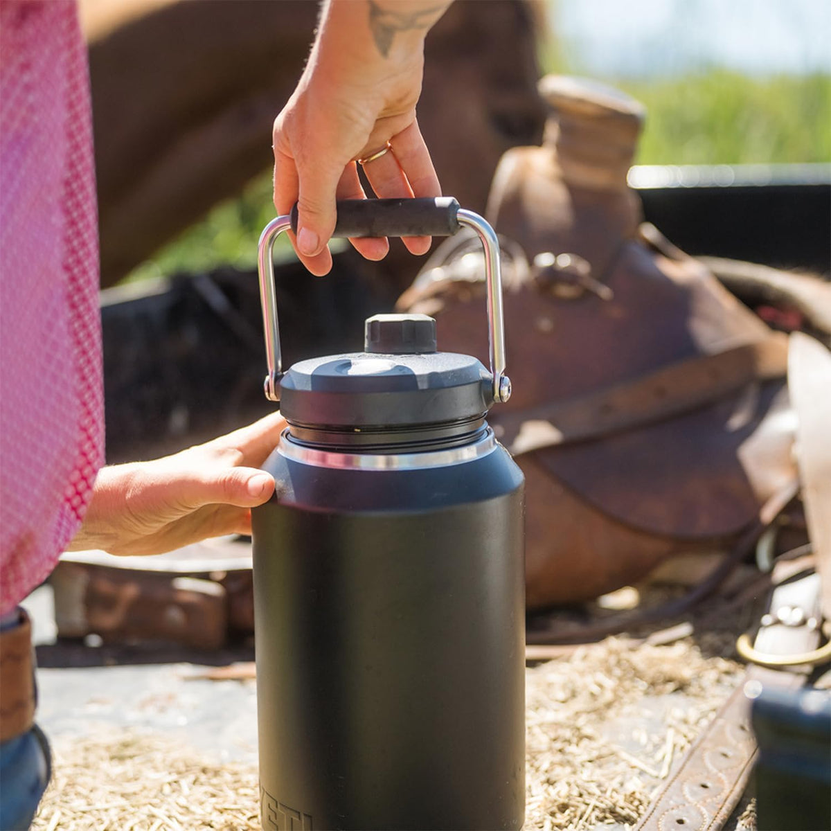 YETI Rambler Gallon Jug 2.0, Vacuum Insulated, Leakproof, Stainless Steel with MagCap, Rescue Red