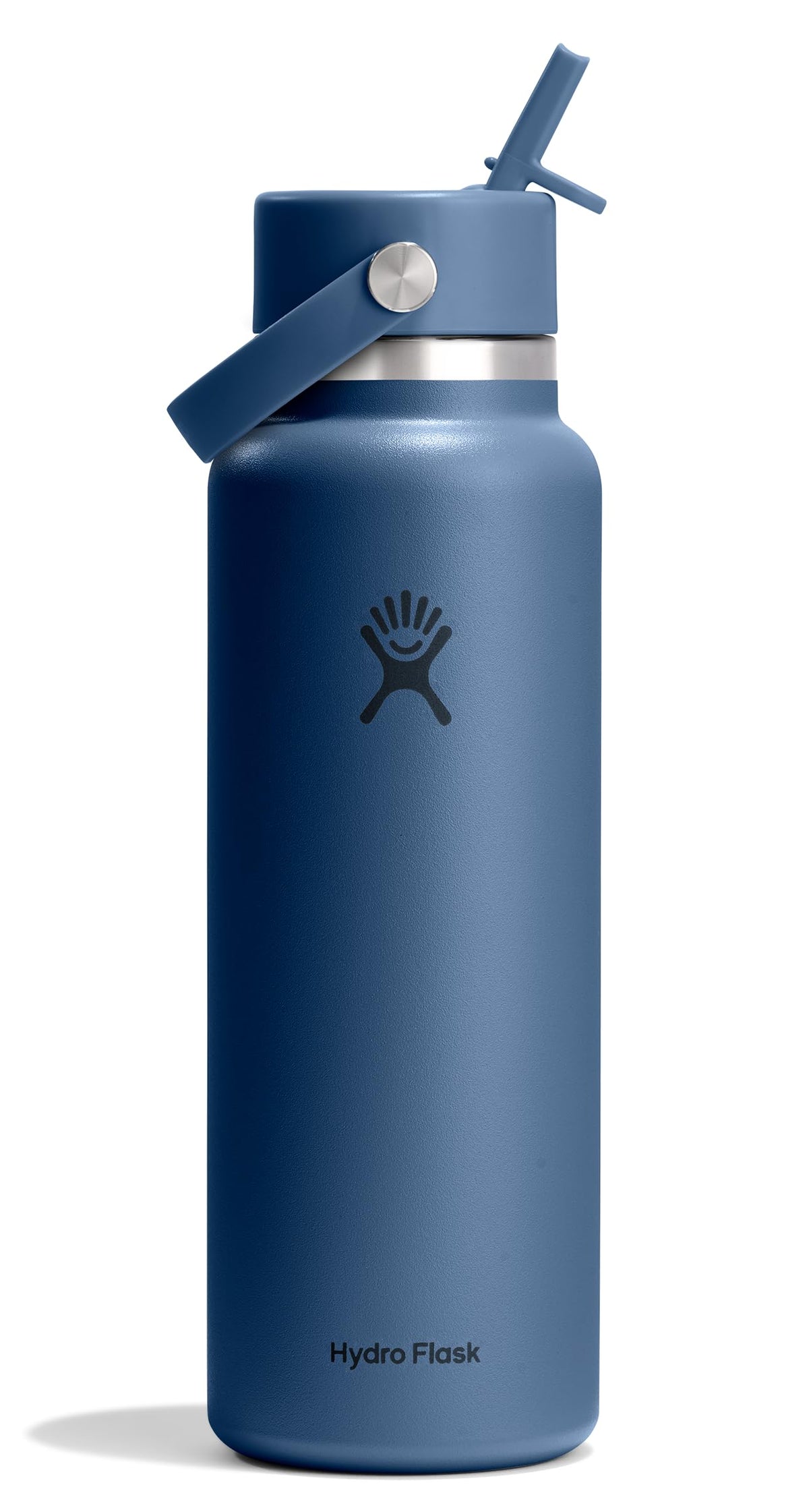 Hydro Flask Water Bottle - Insulated Stainless Steel - Wide Mouth Flex Straw Lid, Non Spill, Leakproof and Refillable in 64 Oz Tonal Agave