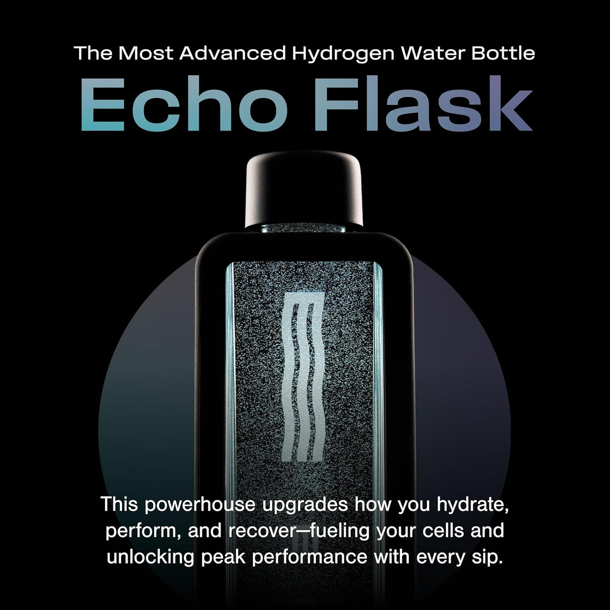 Echo Flask Hydrogen Water Bottle - Active Hydration Solution with Water Intake Tracking & LCD Touch Screen - Compact & Convenient - Transparent Hydrogen Flask - 12 oz